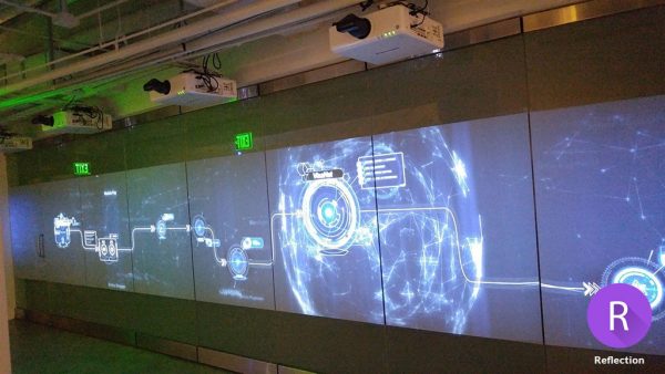 Front Projection Film On A Display Wall
